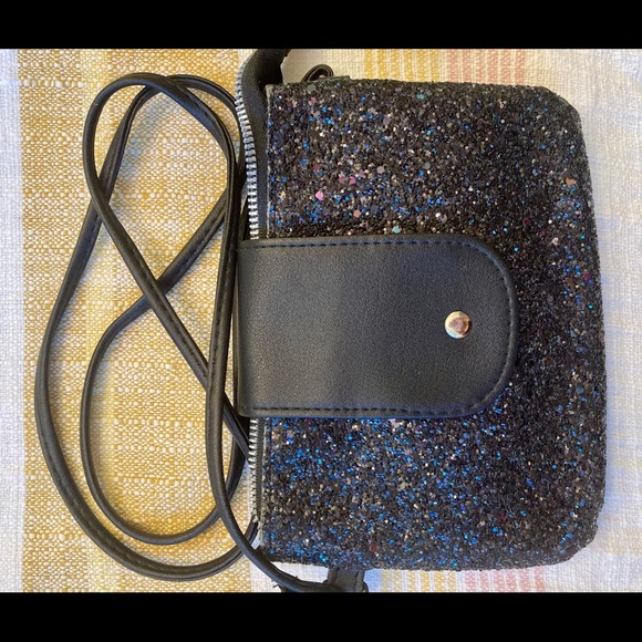 Wild Fable Black Glitter Crossbody Mini Purse - Picture 5 of 8